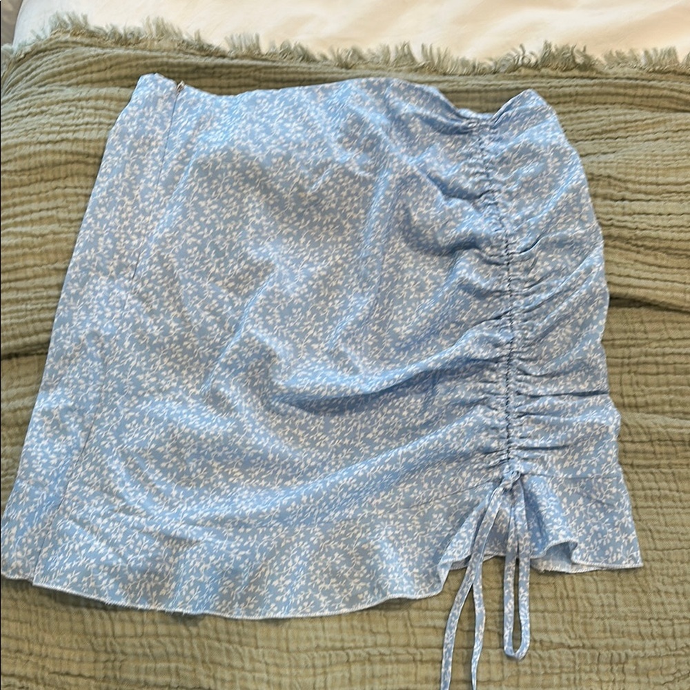 Blue Floral Skirt